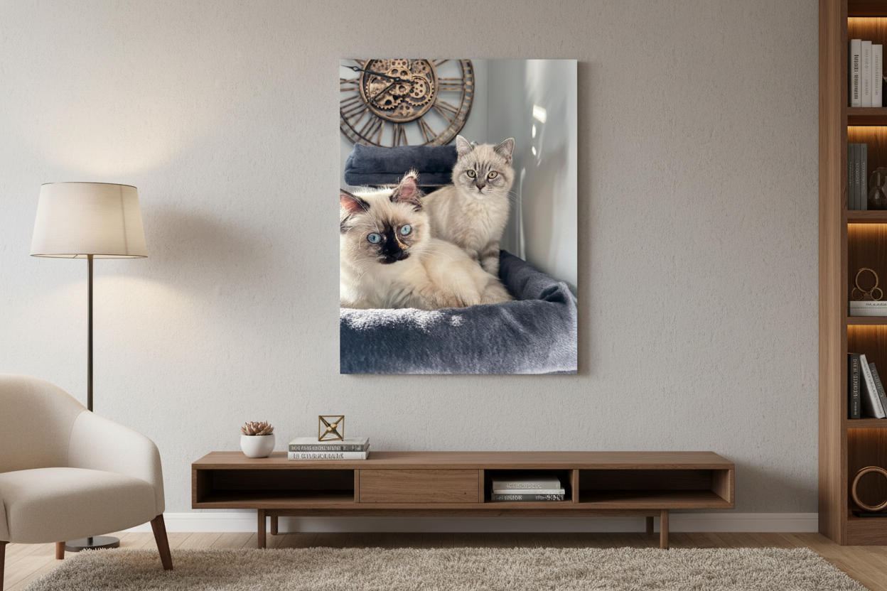Canvas met twee katten